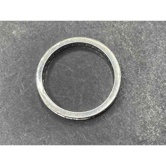 Vtg IBB CN 925 Sterling Silver Cubic Zirconia Eternity Band Ring Size 8 2.21g - Picture 4 of 10